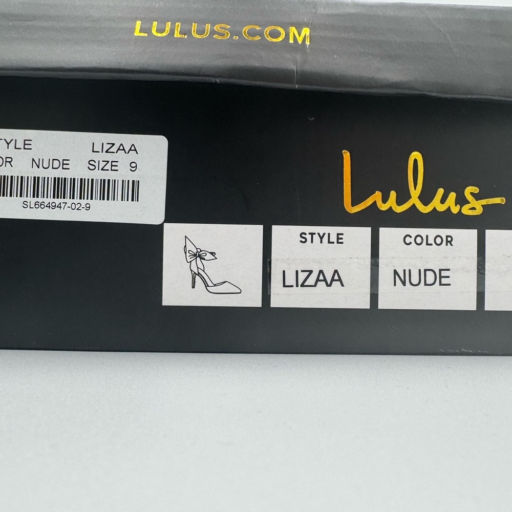 Lulu's Nude Bow Ankle Strap Heels size 9 New in Box - Picture 8 of 8